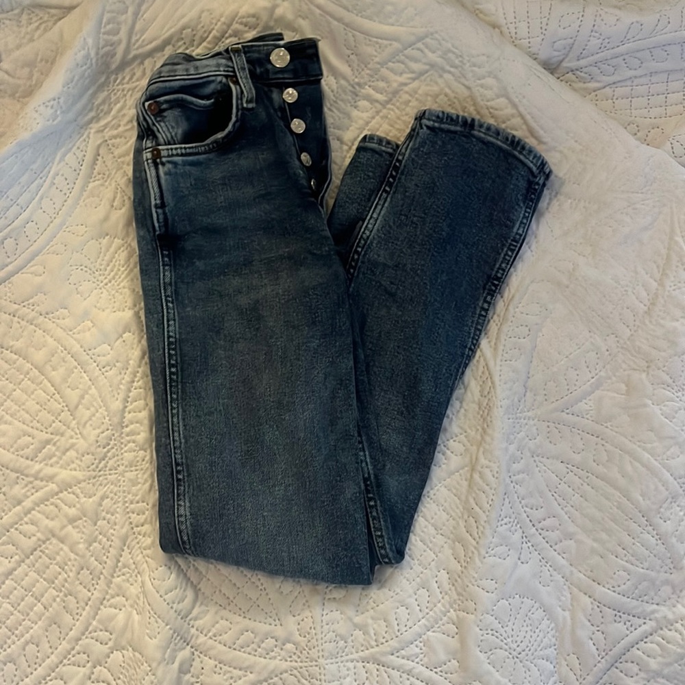 Redone button up jeans